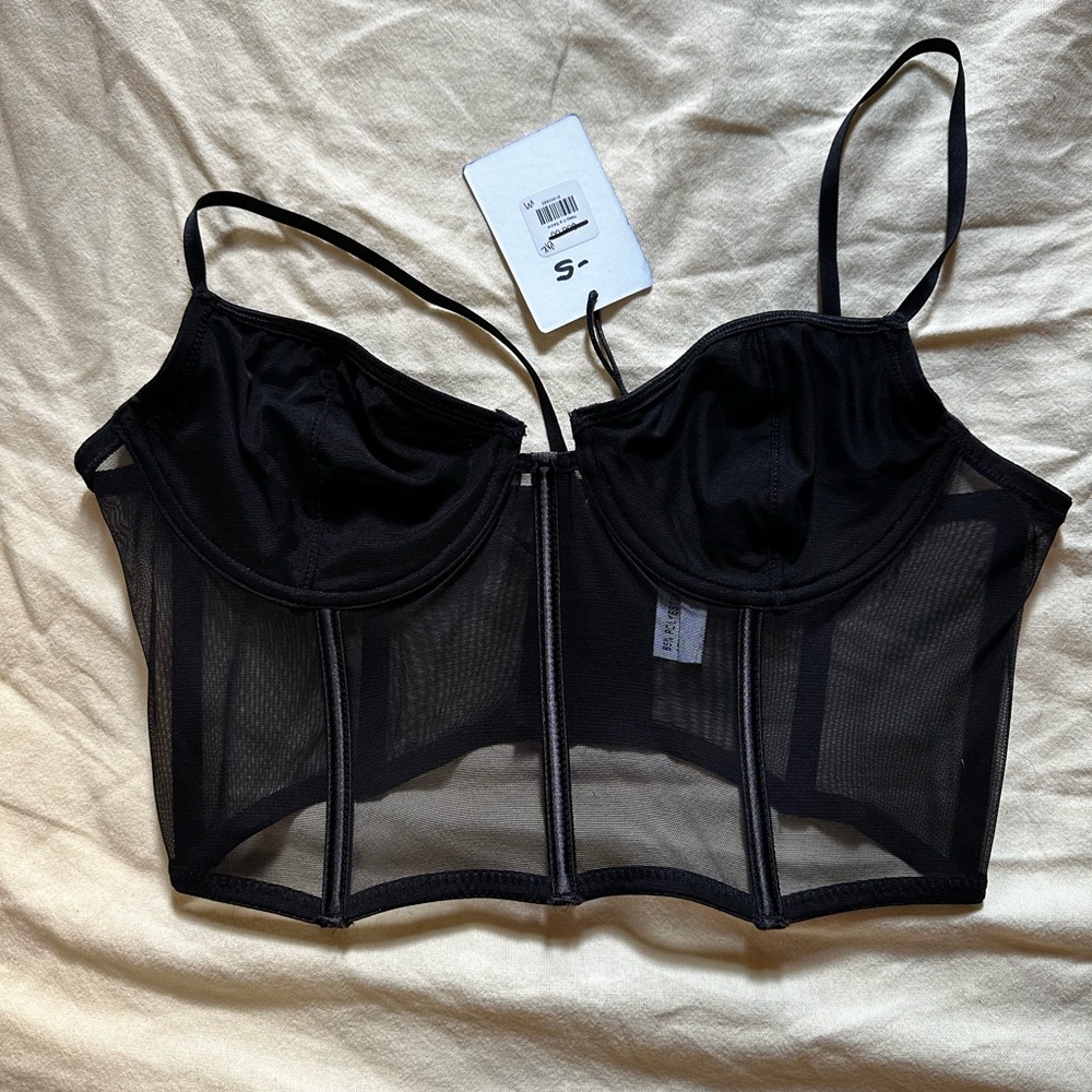 Cute black corset top from The Cue boutique